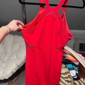 Elegant Red Sleeveless Dress